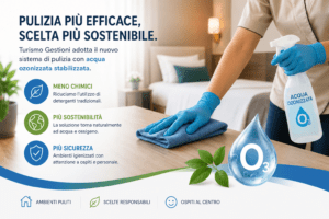 Turismo Gestioni sceglie la pulizia con acqua ozonizzata